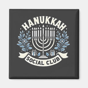 Hanukkah Social Club Grappig Joods Hanukkah Magneet