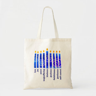 HANUKKAH Spiritueel Fruit Christelijk Tote Bag