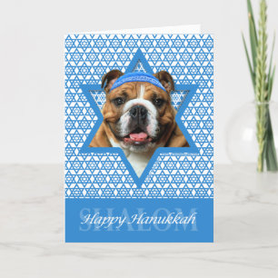 Hanukkah Star of David - Bulldog Feestdagen Kaart
