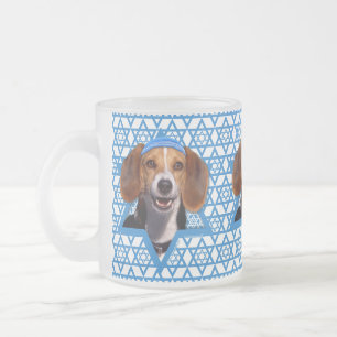 Hanukkah Star van David - Beagle Matglas Koffiemok