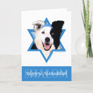 Hanukkah Star van David - Border Collie Feestdagen Kaart