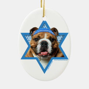 Hanukkah Star van David - Bulldog Keramisch Ornament