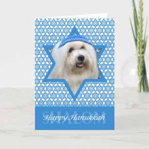 Hanukkah Star van David - Coton de Tulear Feestdagen Kaart