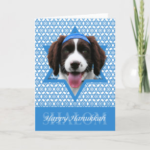 Hanukkah Star van David - Engelstalig Spaniel Feestdagen Kaart