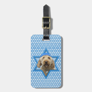 Hanukkah Star van David - GoldenDoodle Bagagelabel