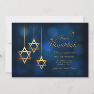 Hanukkah Star van David Moving Holiday Card Feestdagenkaart