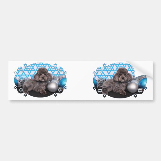 Hanukkah Star van David - Poodle - Murphy Bumpersticker (Voorkant)