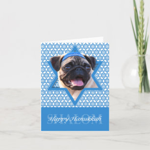 Hanukkah Star van David - Pug Feestdagen Kaart