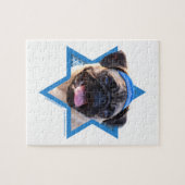 Hanukkah Star van David - Pug Legpuzzel (Horizontaal)