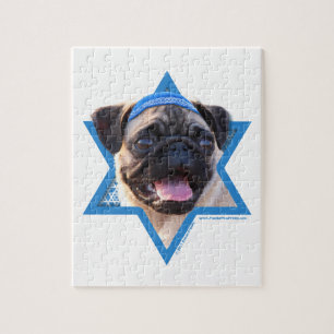 Hanukkah Star van David - Pug Legpuzzel