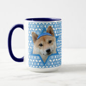 Hanukkah Star van David - Shiba Inu Mok (Links)