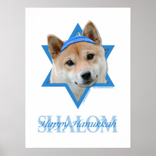 Hanukkah Star van David - Shiba Inu Poster
