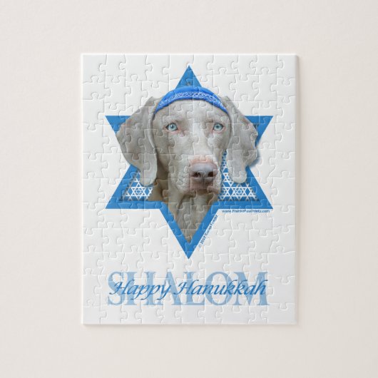 Hanukkah Star van David - Weimaraner Legpuzzel (Verticaal)