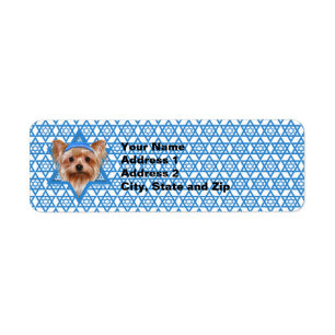 Hanukkah Star van David - Yorkshire Terrier Etiket