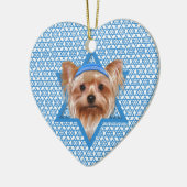 Hanukkah Star van David - Yorkshire Terrier Keramisch Ornament (Links)