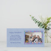 Hanukkah Ster Kader Foto Kaart (Staand voorkant)