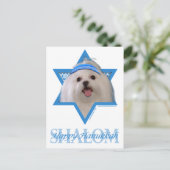 Hanukkah Ster van David - Maltees Feestdagenkaart (Staand voorkant)