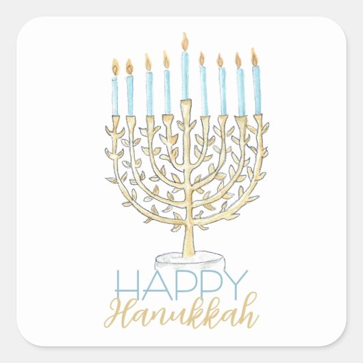 Hanukkah-Sticker Vierkante Sticker (Voorkant)