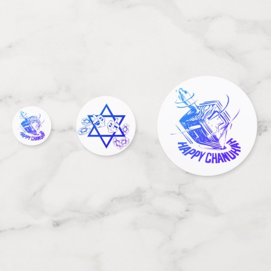 Hanukkah Table Confetti (Voorkanten)