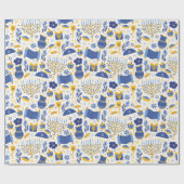 Hanukkah Torah Dreidel Ster van David Menorah Gift Cadeaupapier (Vlak)