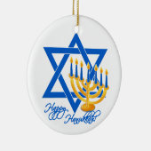 Hanukkah-versiering - pas aan keramisch ornament (Rechts)