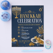 Hanukkah-viering Flyer (Enkel)