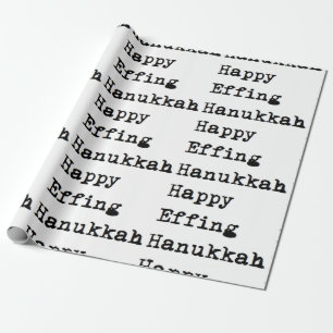 Hanukkah vrolijk effing chanukah hanukkah wrapping cadeaupapier