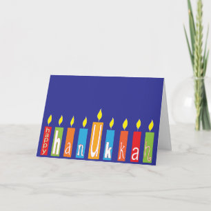 Hanukkah Wenskaart/Envelope "Hanukkah Candles" Feestdagen Kaart