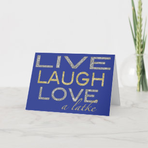 Hanukkah Wenskaart/Envelope "LiveLoveALatke" Feestdagen Kaart