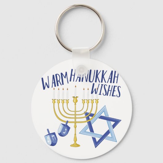 Hanukkah Wishes Sleutelhanger (Voorkant)