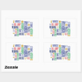 Hanukkah Words Holiday Rectangle Stickers (Vel)