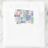Hanukkah Words Holiday Rectangle Stickers (Tas)