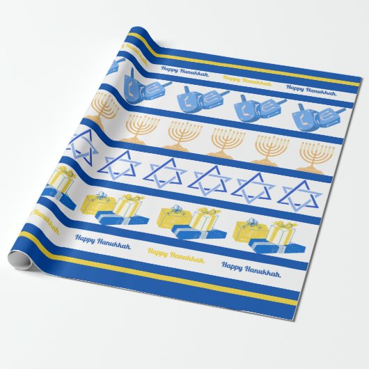 Hanukkah Wrapping Paper Cadeaupapier (Uitgerold)