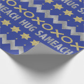 Hanukkah Wrapping Paper "Hug Sameach" Cadeaupapier (Hoek)
