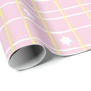 Hanukkah Wrapping Paper "Sweet Pink & Yellow" Cadeaupapier