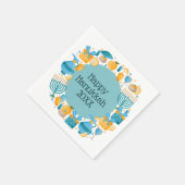 Hanukkah Wreath Blue Servet (Hoek)