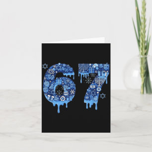 Hanukkah Zes Zeven 67 Meme Grappige Dreidel Menora Kaart
