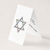 Hanukkiah avec Gemstones longish Hanoukka Card (Back)