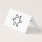 Hanukkiah fait avec Gemstones Folk Card (Back)
