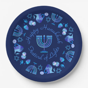 Hanukkiah Happy Hanukkah Jewish Holiday Menorah Papieren Bordje