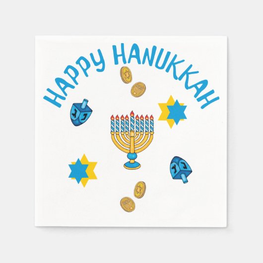 Hanukkuh Symbolen Servetten (Voorkant)