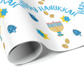 Hanukkuh Symbols Cadeaupapier (Rol Hoek)