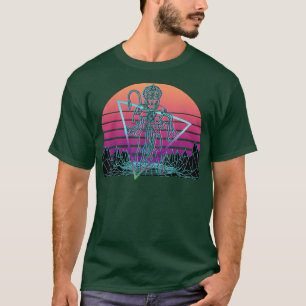 Hanuman Hindu God Ancient Hindu Mythology Vaporwav T-shirt