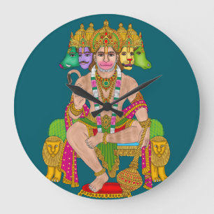 Hanuman Ji Clock   Hindoe Lord Hanuman Spiritueel  Grote Klok