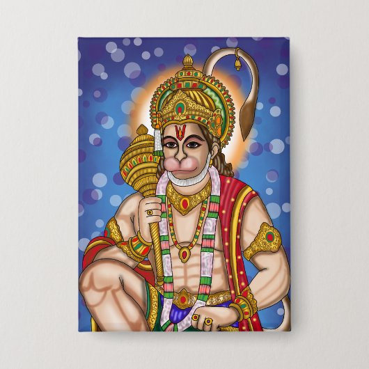 Hanuman-knop Button (Voorkant)