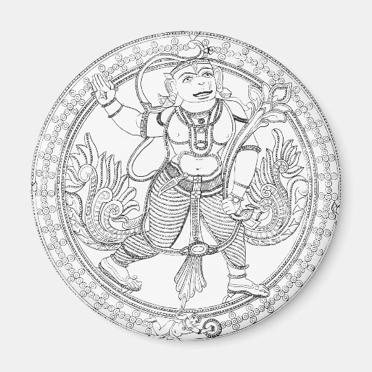 Hanuman Monkey God Magneet (Voorkant)