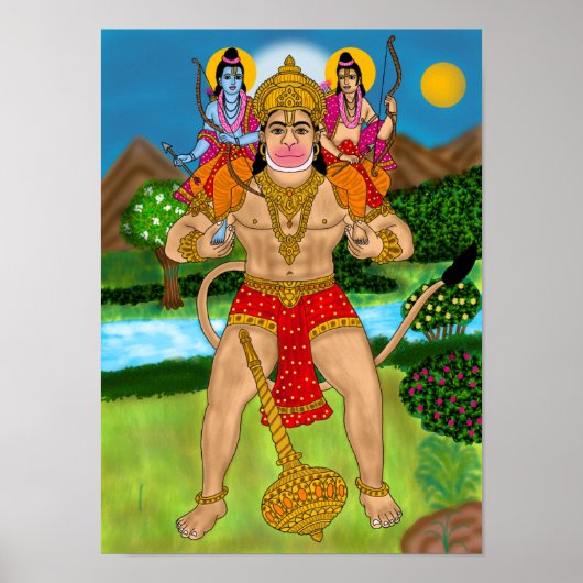 Hanuman-poster Poster (Voorkant)