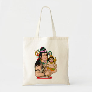 Hanuman & Shiva Boodschappentas Tote Bag