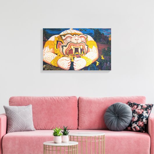 Hanuman Wrapped Canvas (Insitu (Woonkamer))