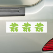 Hanzi/Kanji Language Character Chinese Tea Bumpersticker (Op auto)